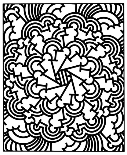 Black and white geometric pattern