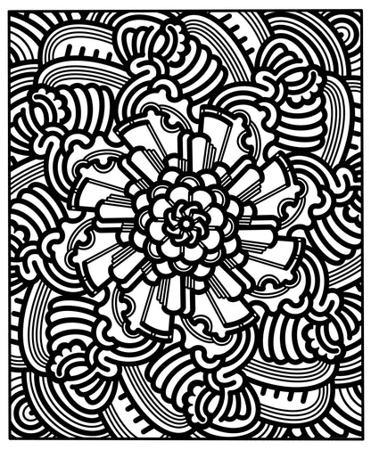 Black and white intricate floral design