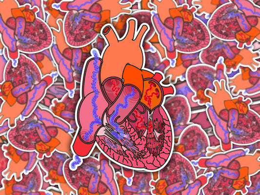 Heart Blood Flow Sticker