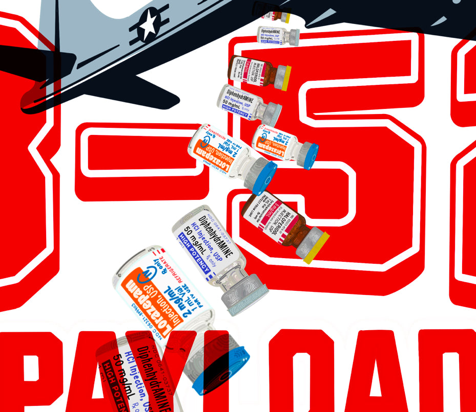 B-52 Payload of Peace T-Shirt (Ativan, Haldol and Benadryl)