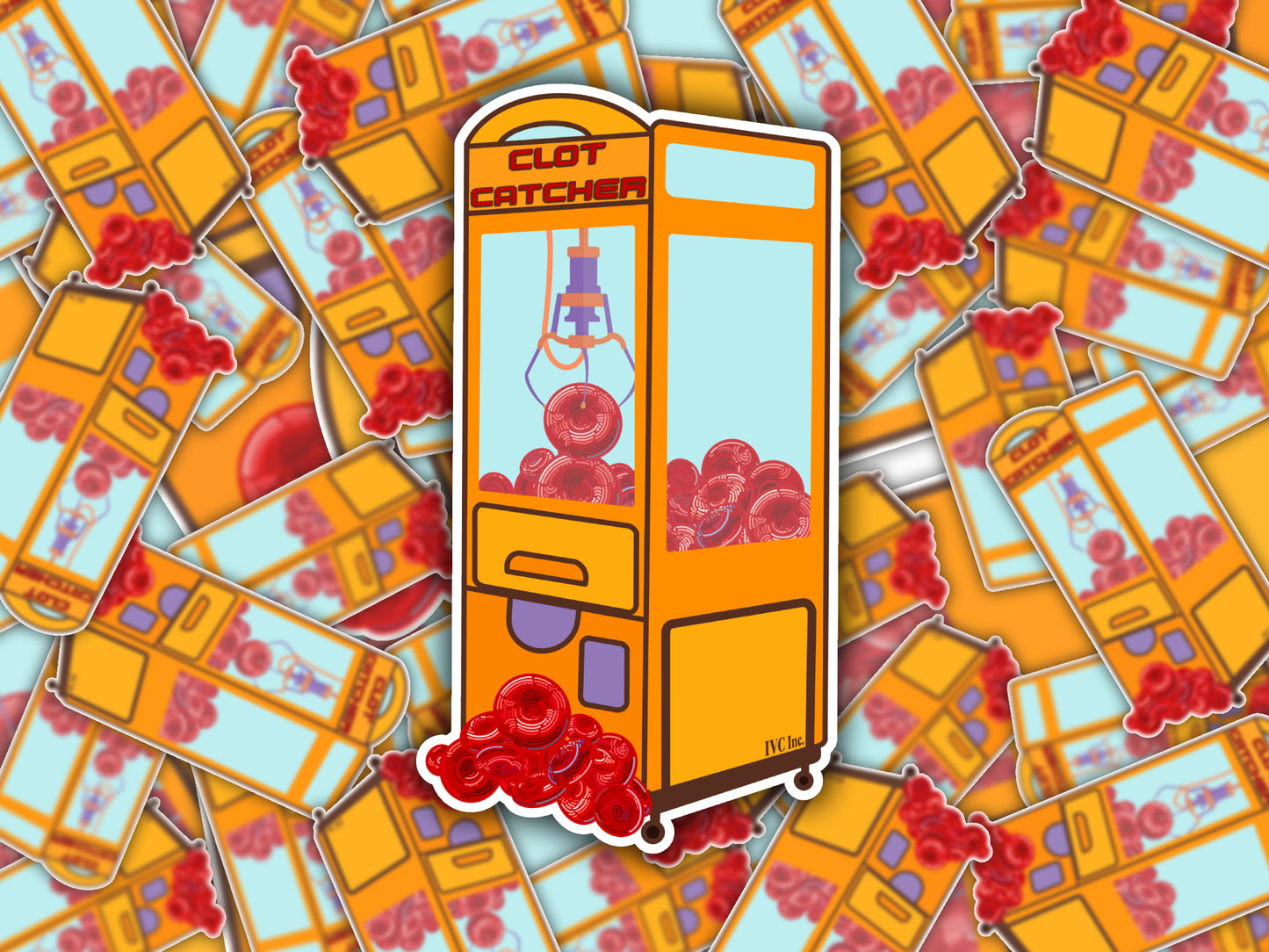 Clot Catcher Sticker, Funny IVC Filter, Critical Care Humor, Nurse Gift, Medical Decal, Cath Lab RN Gift