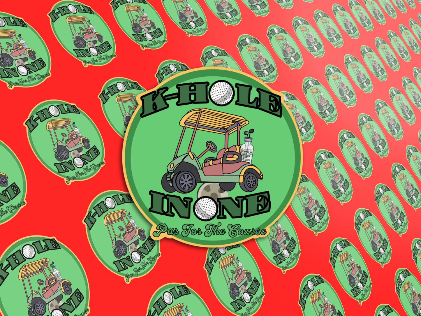 K-Hole In One Sticker, Ketamine Sticker