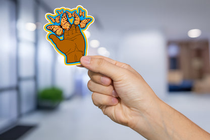 Let That Shit Go - Inspirational/Fun Butterfly Sticker