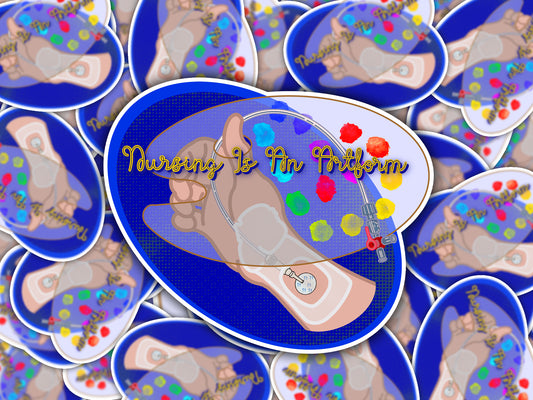 Nursing Is An Art-form Sticker