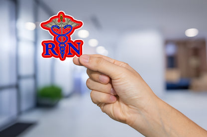 Medical Caduceus RN Sticker