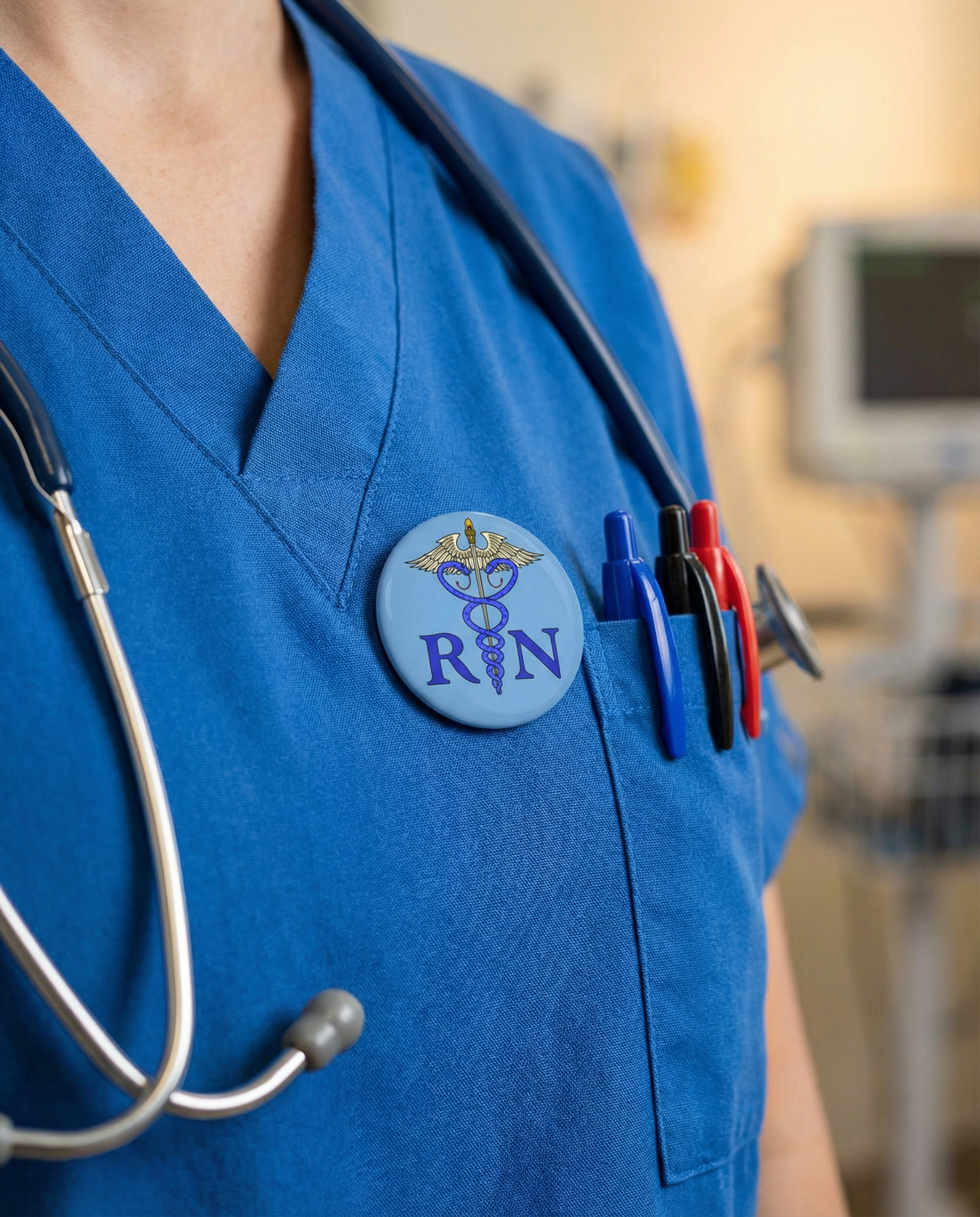 RN Caduceus Button