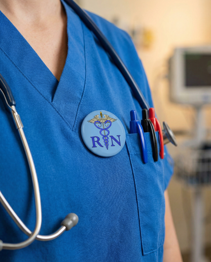RN Caduceus Button