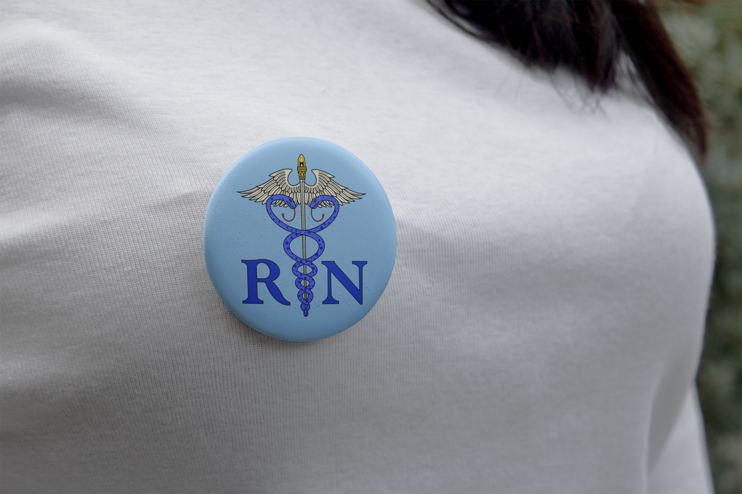 RN Caduceus Button