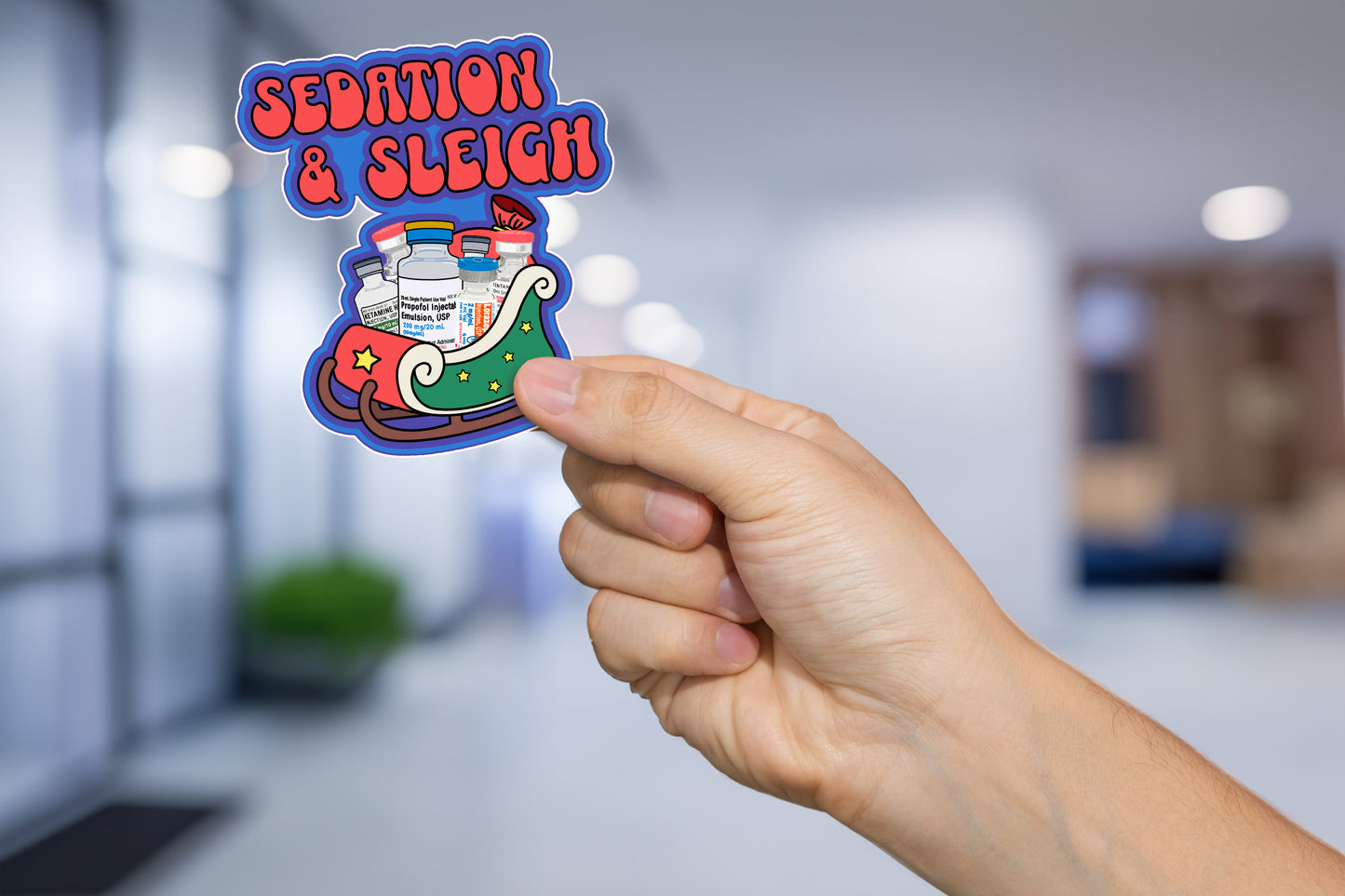 Sedation and Sleigh Sticker