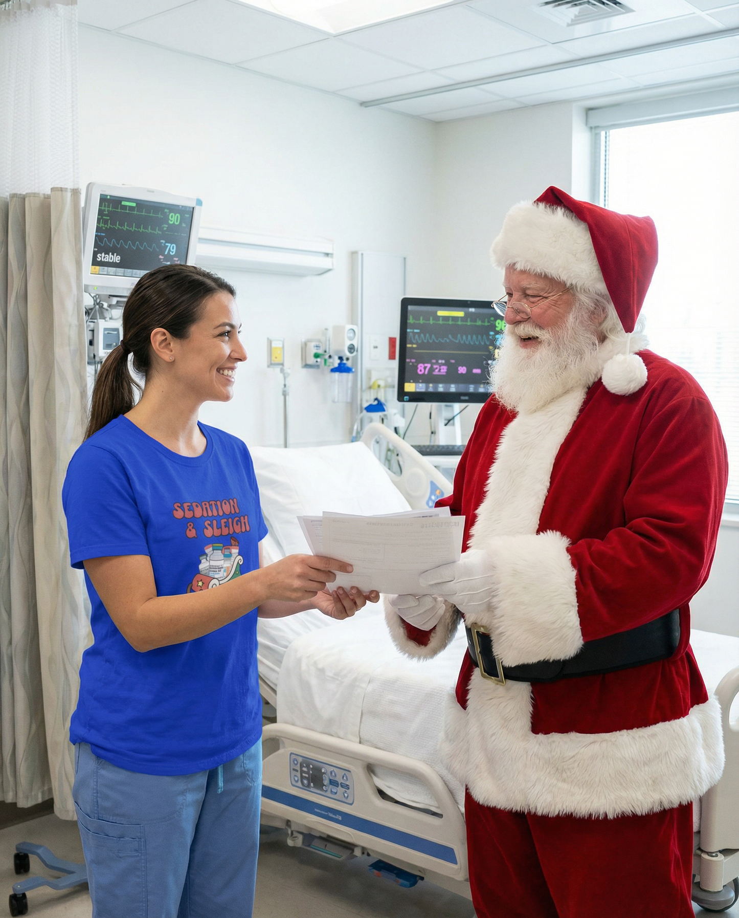Sedation & Sleigh Christmas Shirt, ICU RN Holiday