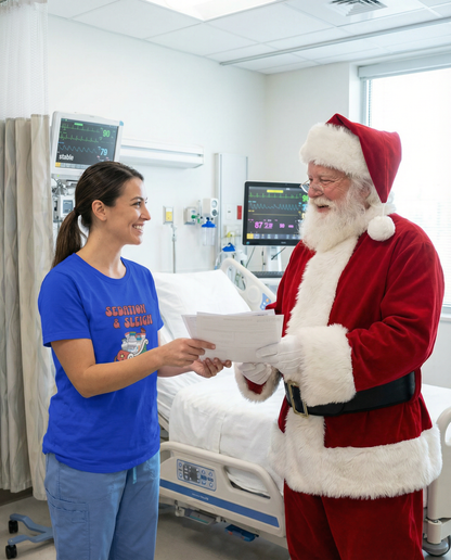 Sedation & Sleigh Christmas Shirt, ICU RN Holiday