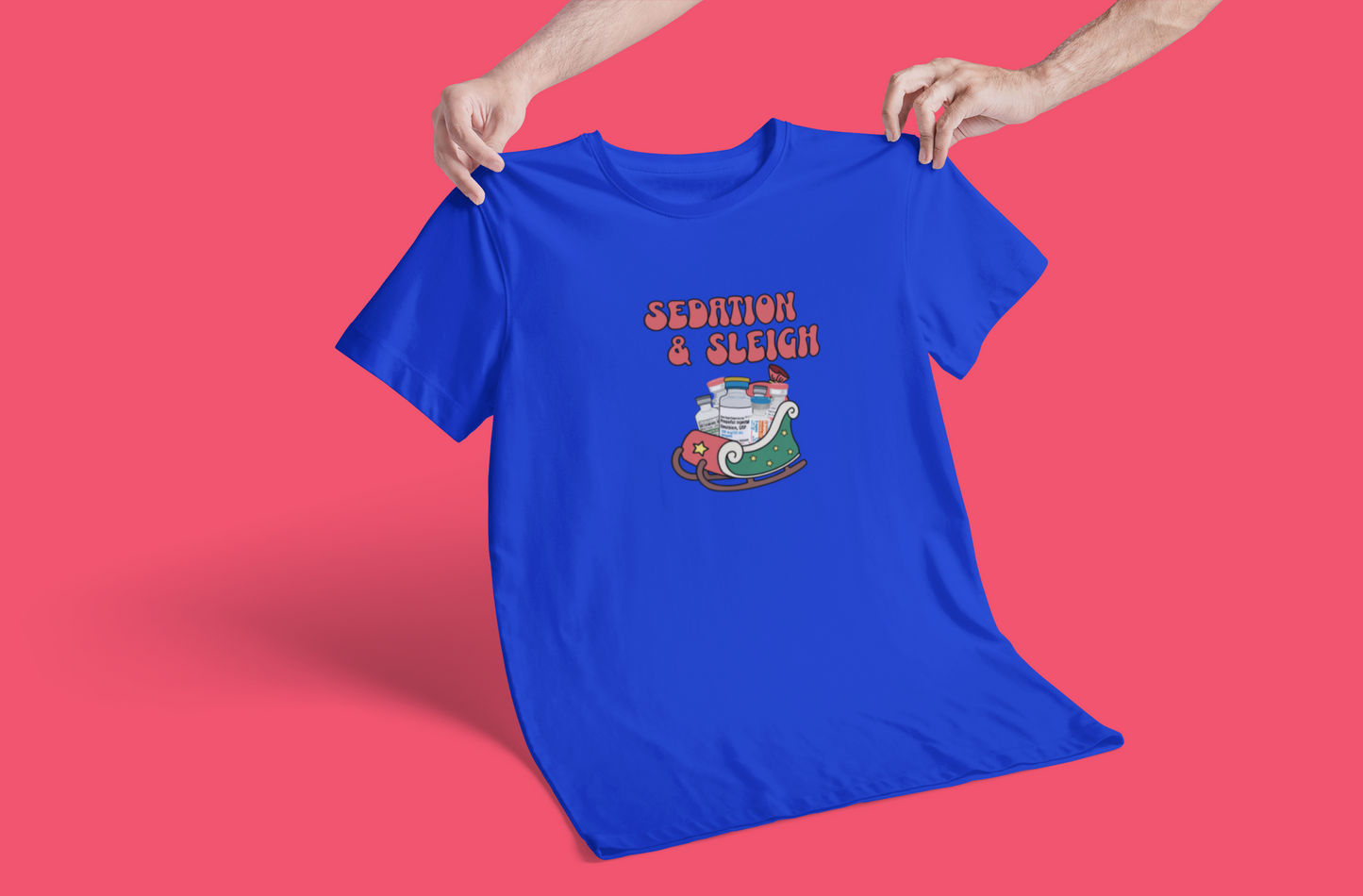 Sedation & Sleigh Christmas Shirt, ICU RN Holiday