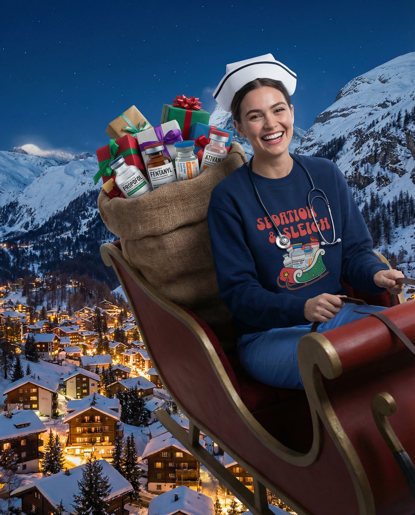 Sedation and Sleigh - Santa’s Festive Sedation Delivery Sweatshirt