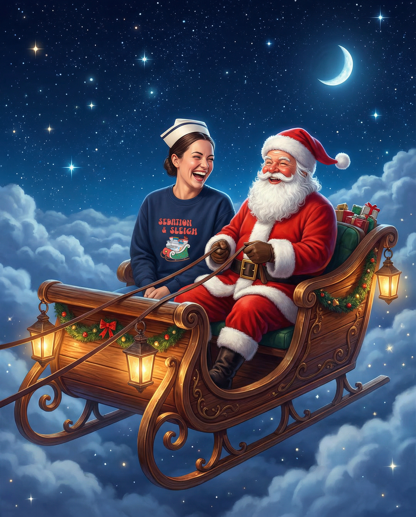 Sedation and Sleigh - Santa’s Festive Sedation Delivery Sweatshirt