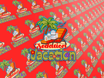 Sedation Vacation Sticker - Daily Wakey Wakey Decal