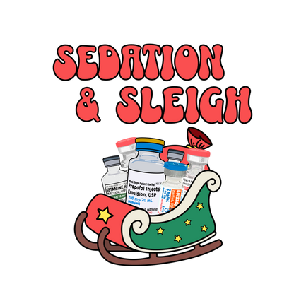 Sedation & Sleigh Christmas Shirt, ICU RN Holiday