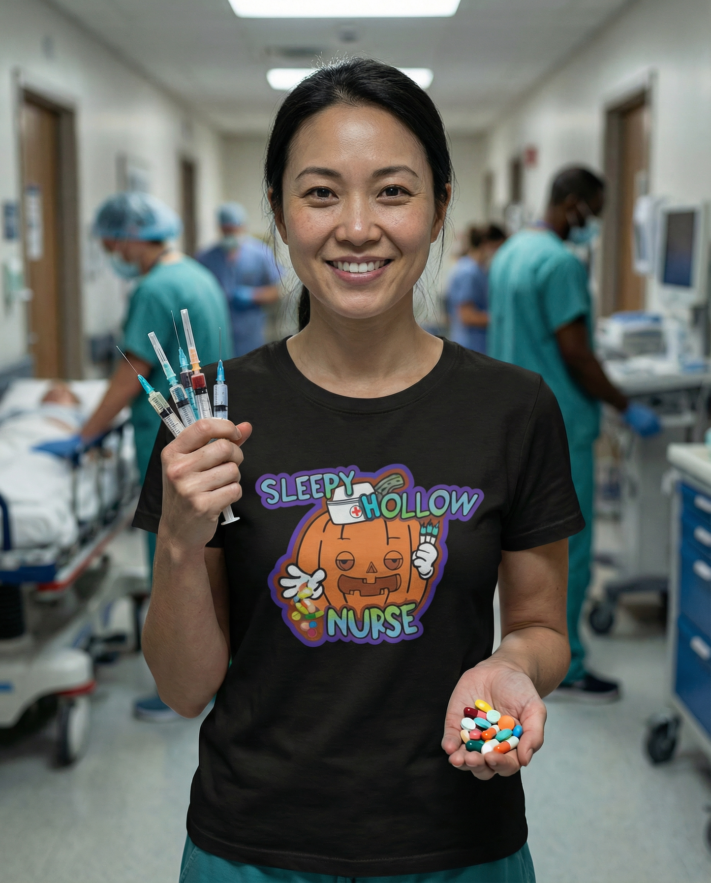 The Legend of The Sleepy Hollow Nurse - Spooky RN T-Shirt