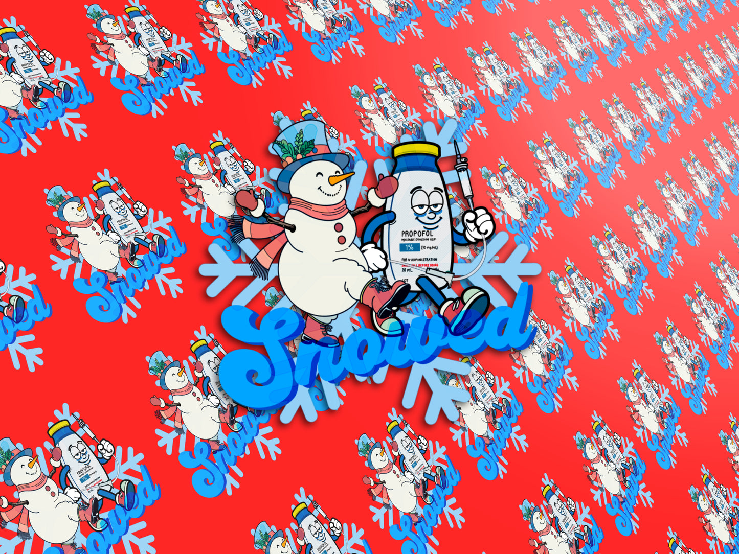 Snowed Sticker -Funny Propofol Sedation Nurse Design