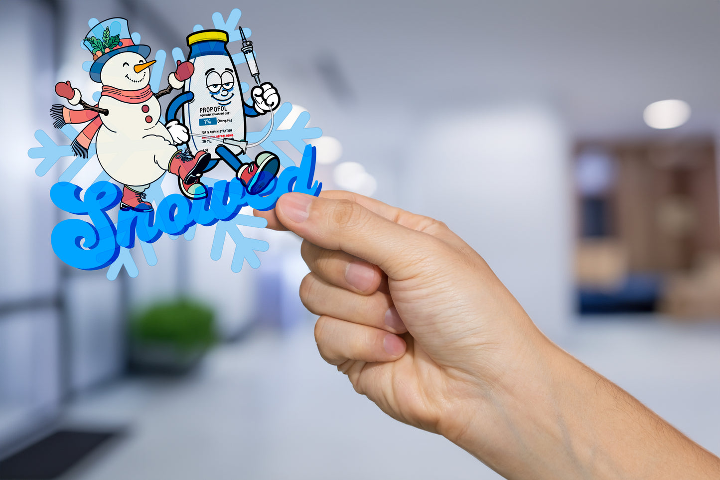Snowed Sticker -Funny Propofol Sedation Nurse Design