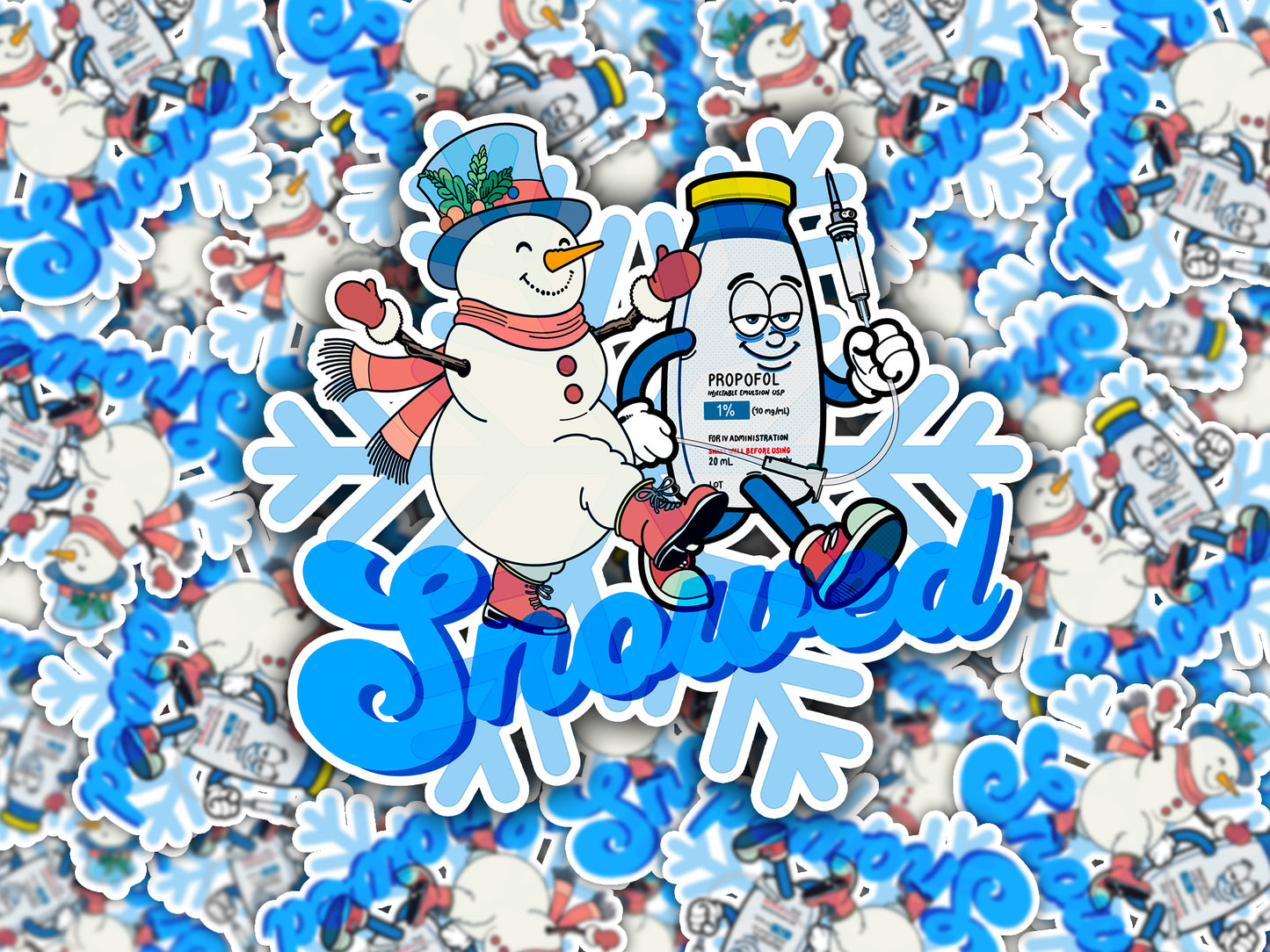 Snowed Sticker -Funny Propofol Sedation Nurse Design