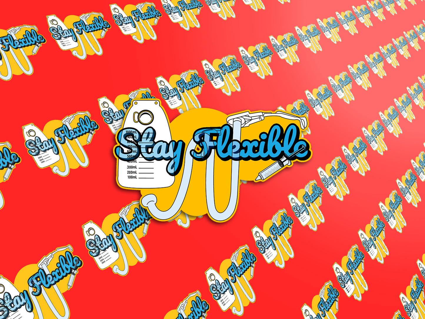 Stay Flexible Sticker, ICU Nurse Gift, Fecal Management Gag