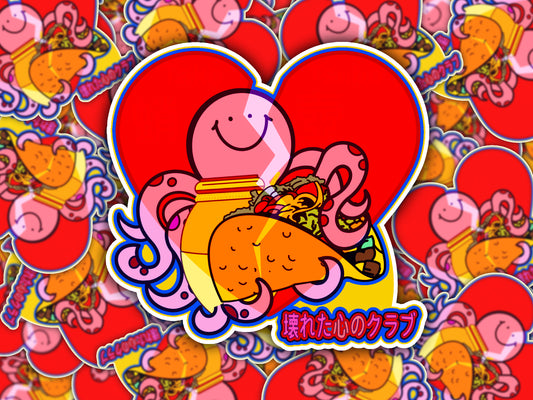 Tako Tsubo, Broken Hearts Club Sticker, Cardiac Nurse Gift, Cath Lab Humor, Heart Health Awareness Decal