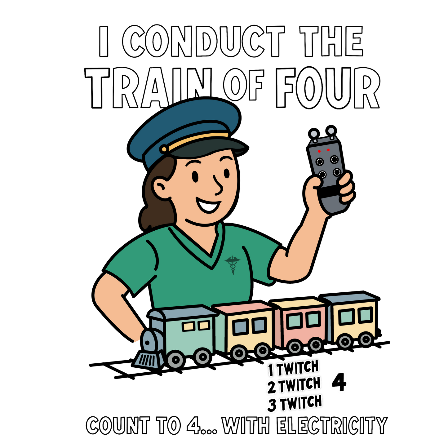 I’m the Conductor of the Train of Four – Girl Conductor Train Shirt
