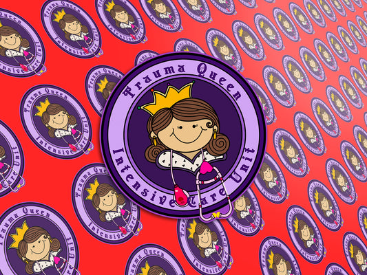 Trauma Queen TICU Nurse Sticker