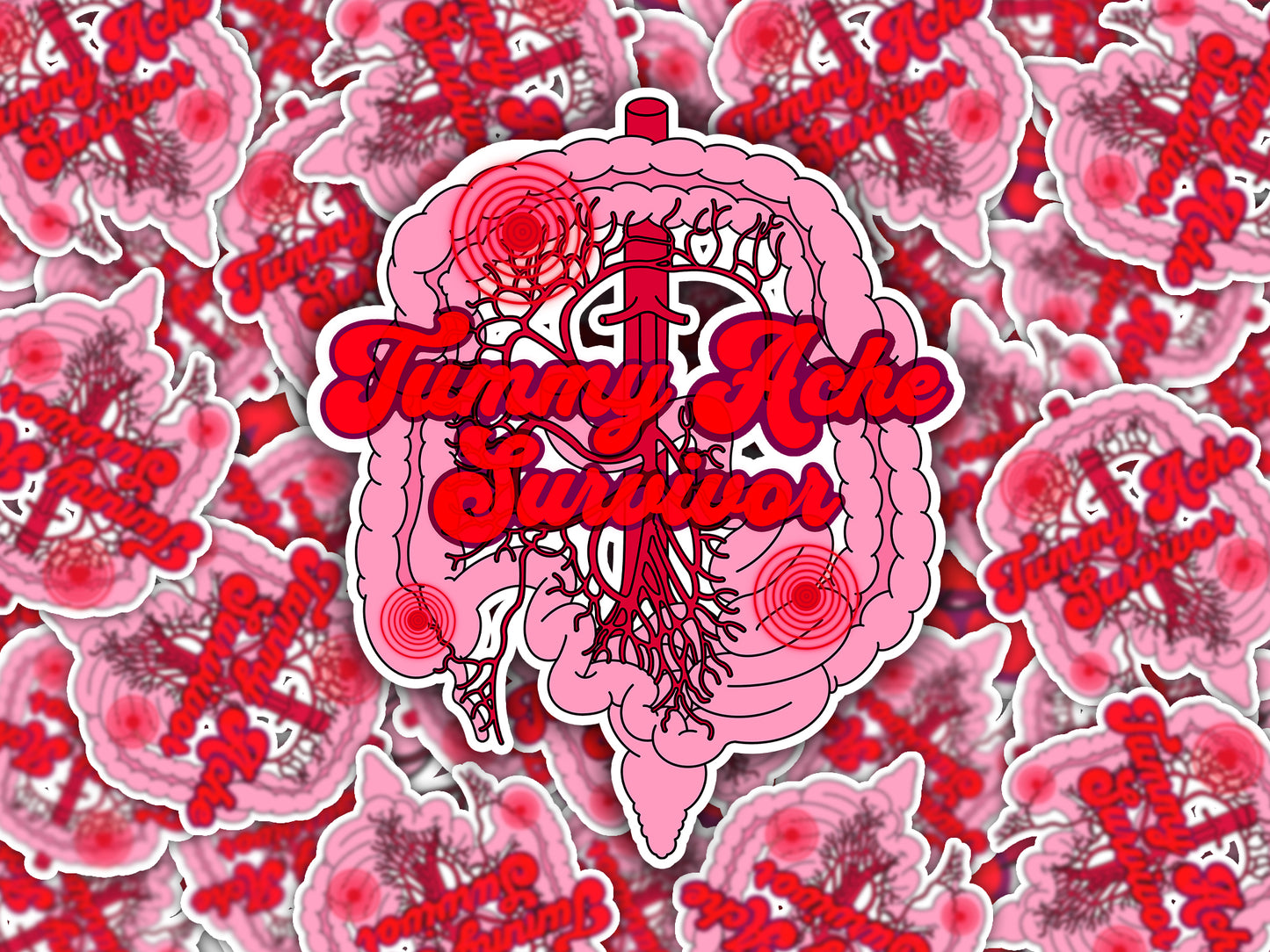 Tummy Ache Survivor Sticker