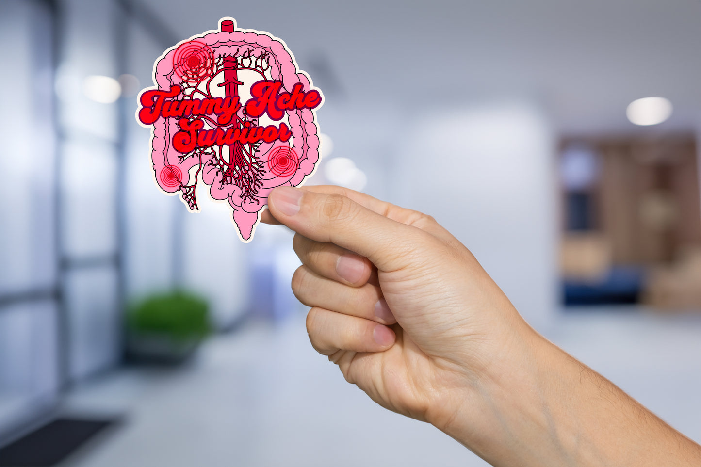 Tummy Ache Survivor Sticker