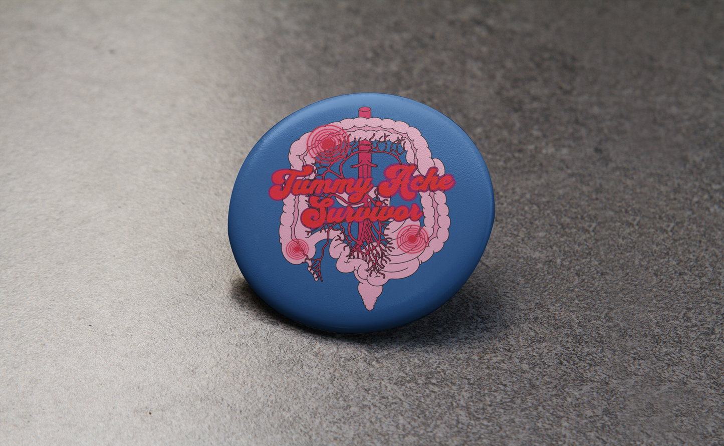 Tummy Ache Survivor Button