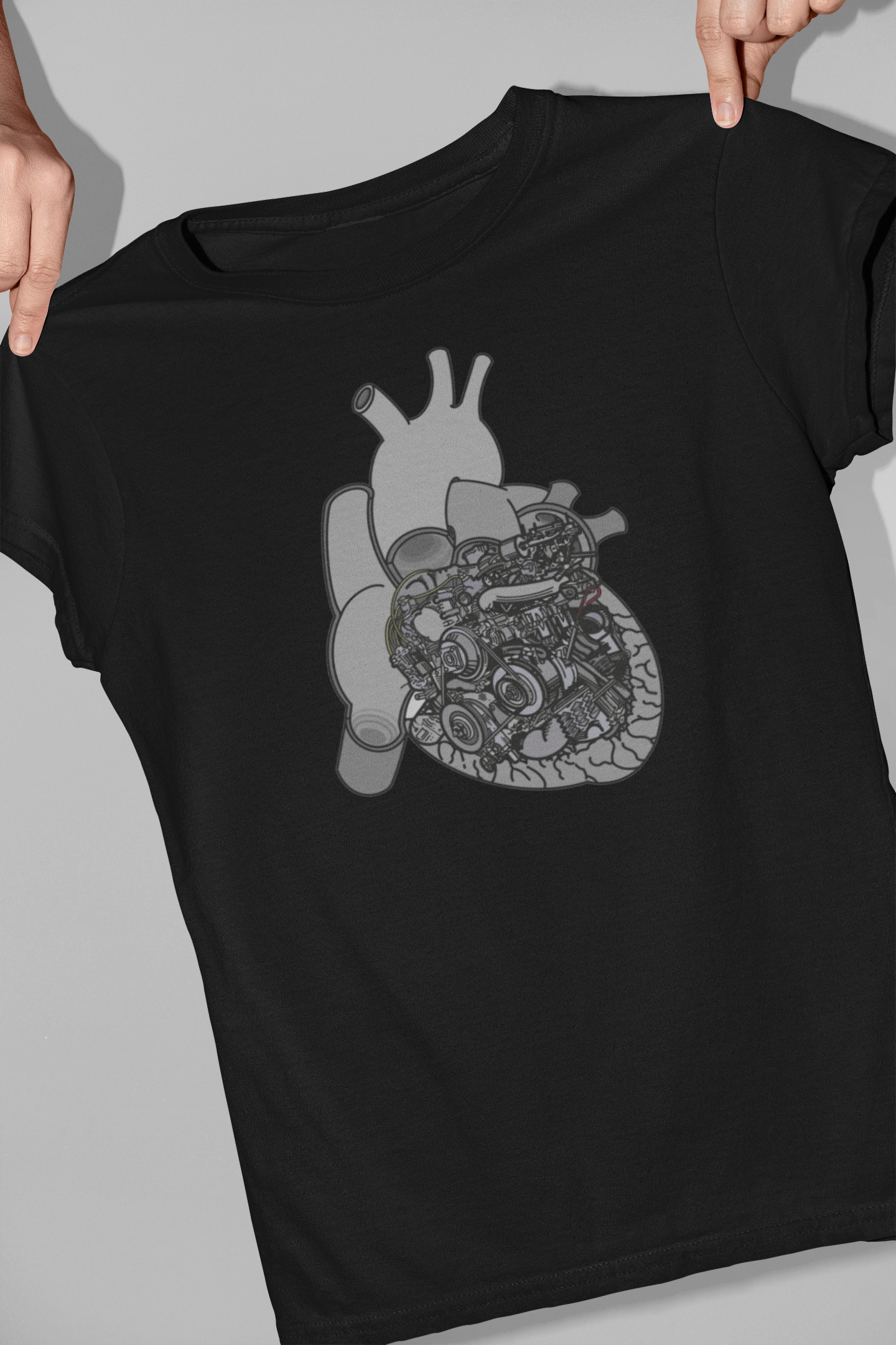Valves and Ventricles - Heart Anatomy/Car Engine Mash Up T-Shirt