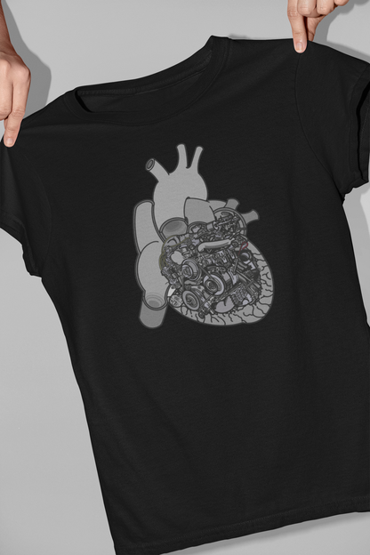 Valves and Ventricles - Heart Anatomy/Car Engine Mash Up T-Shirt