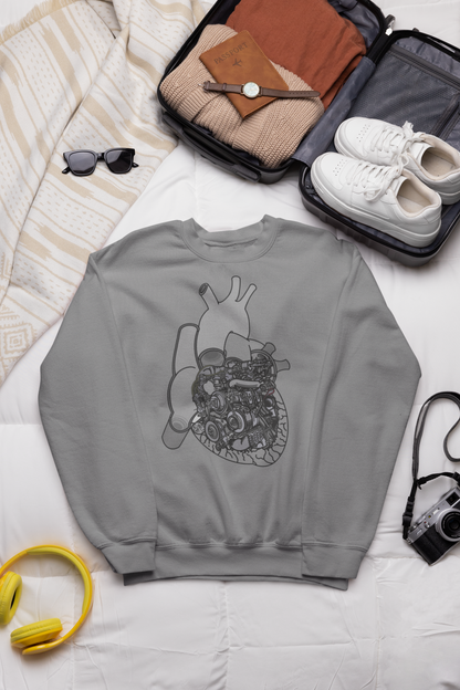 Valves and Ventricles Sweatshirt - Heart Meets Engine