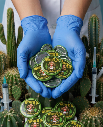 WesteRN Button, On the Frontier of Care, A Western Nurse Button